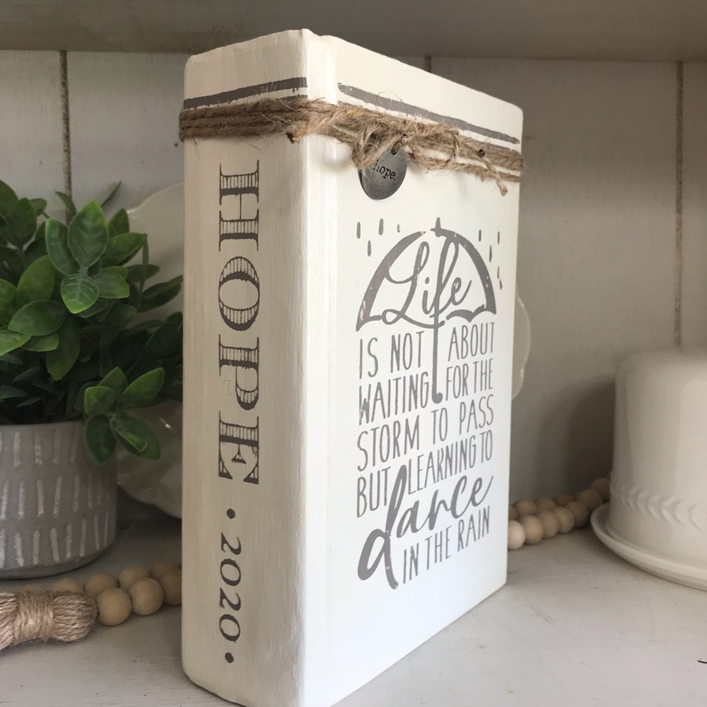 Handcrafted Distressed Painted Book